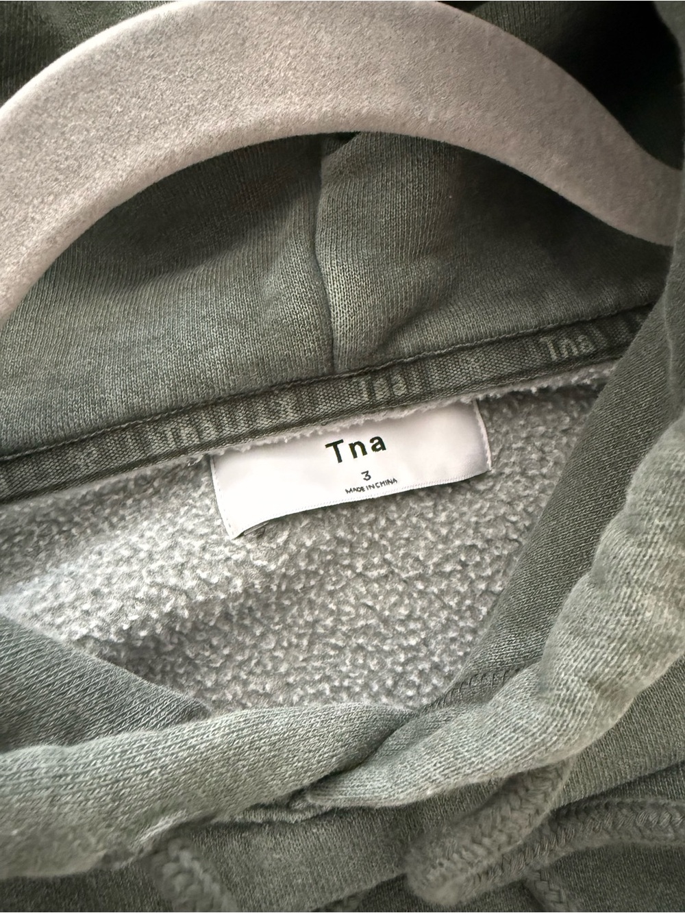 Aritzia TNA Oversized Olive Green Sweatfleece Hoodie - Picture 6 of 9